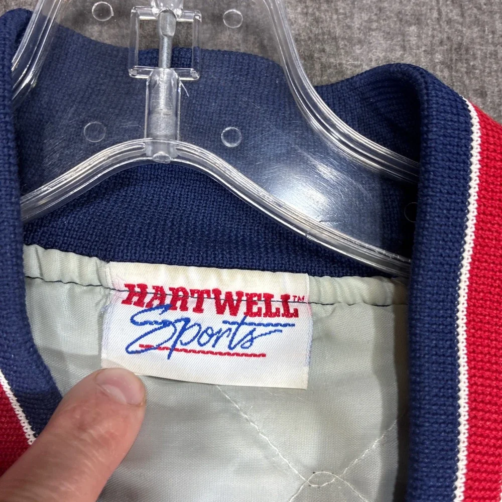 Vintage‎ Parker Paint Jacket Hartwell Sports Bomber Men Large Blue 80s USA Made